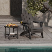 Chaise Adirondack en HDPE, chaise pliante d'extérieur durable, plusieurs couleurs disponibles pour pelouse, patio, foyer