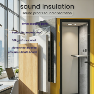 Flexspace 2026 Nouvelle Mini Cabine Acoustique Insonorisée pour Bureau, Espace Privé, Réunion, Cabine Té<span class=keywords><strong>l</strong></span>éphonique, Pod de Travail - Product Image 4
