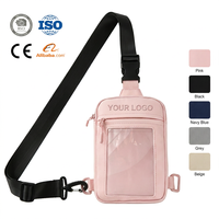 Sac bandoulière personnalisé en nylon léger et imperméable pour l'été, style mini, avec bouton décoratif – Sac Ita-bag carré simple à porter à l'épaule ou en bandoulière