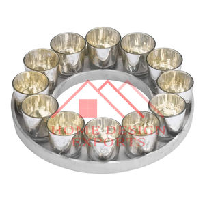 Porte-bougie rond en aluminium pour décorations de table, porte-bougie chauffe-plat en aluminium de haute qualité - Product Image 6