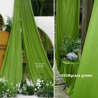 Tissu extensible pour plafond de mariage, soie de lait double face, rideau vert, décoration de scène, aménagement d'auditorium, modèle C62091