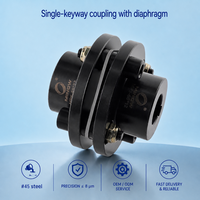 Accouplement à diaphragme monostade, accouplement flexible à disque pour connexion d'arbre à rainure, pour servomoteur et machine-outil CNC