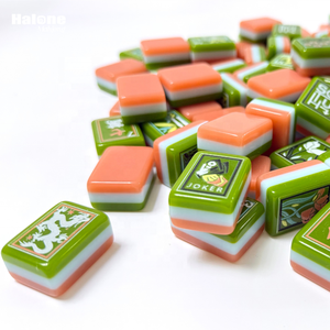 Set di Tessere Mahjong Americane in Stile Arte Moderna, 160 Pezzi in Acrilico, Design Personalizzato per Serate di <span class=keywords><strong>Gioco</strong></span> in Casa, Regalo per Bambini e Collezionisti - Product Image 4