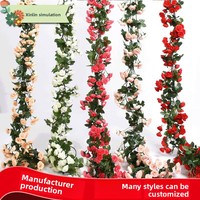 Guirlande de roses artificielles faites à la main, style naturel, décoration intérieure, fleurs en soie plastique écologiques, toucher réel, durables, Fanjing