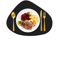 Sets de table ronds réutilisables en PVC de style français moderne, double face, avec fonction isolante et sous-verre, pour table à manger à domicile