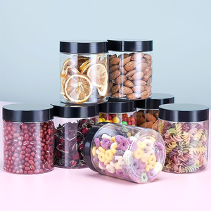 Wholesale Food Grade Empty 10 Ounce Plastic Jars With Lids Food Storage Containers Airtight Clear Containers For Organizing