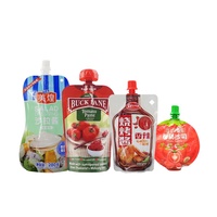 Boîte Doypack pour jus en gros, sachet alimentaire debout, sachet de yaourt avec bec verseur et bouchon