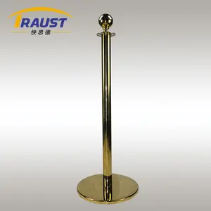 Warehouse Wedding Velvet Hot Pink Hanging Rope Steel Ball Stand Barrier Chrome Gold Rope Pole Stanchions For Crowd Control
