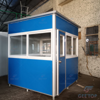 Mini-Poste de Garde Industriel Préfabriqué Portable en Acier pour Extérieur, Kiosque Mobile Anti-Corrosion et Étanche pour la Restauration