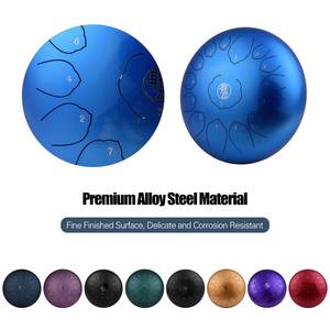 Tamburo per linguetta in acciaio da 14 pollici tamburo per Hangpan 15 note strumento a percussione d-key con borsa per batteria per mazze - Product Image 3