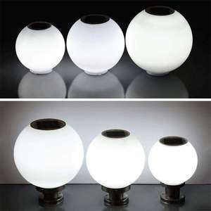 IP65 Waterproof Security LED Solar Globe Lamp Alumínio Stainless Steel Gate Post para Outdoor Garden Plastic LED Pillar Lights - Product Image 5