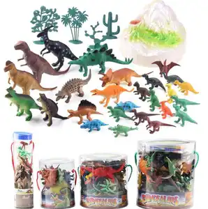 批发新玩具仿真恐龙人物侏罗纪动物套装创意玩具