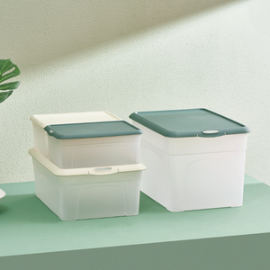 Conjunto de Caixas de Armazenamento Domésticas de Plástico MONR, Elegante Cesto de Armazenamento para Roupas de Quarto, Cesto de Armazenamento Doméstico com Sofisticação - Product Image 3