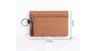 Dompet Koin Kompak Kantong Saku Tas Uang Receh dengan Resleting Tempat Penyimpanan Lipstik Kunci Dompet Uang Mini Tas Kanvas Gantungan Kunci