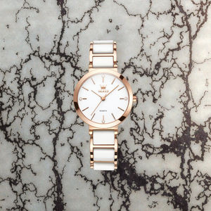 For OLEVS 5877 <b>Women's</b> Elegant Black Quartz <b>Watch</b> Clear Diamond Waterproof <b>Vintage</b> Casual Design Stainless Steel Band Alloy Case - Product Image 2