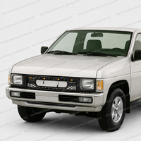 Pièces automobiles, accessoires extérieurs, calandre avant noire pour voiture, calandre de radiateur LED, fixation par boulons, compatible avec NISSAN D21 1993-1997
