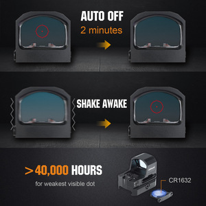 Mira de Punto Rojo Ohhunt Motion Awake con 10 Ajustes de Brillo, Mira Reflex de Aluminio Resistente a Impactos con Retícula de Punto Circular - Product Image 4