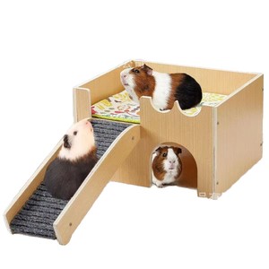 Casa de madera para cobayas, villa rectangular de madera maciza, casa desmontable para mascotas pequeñas - Product Image 3