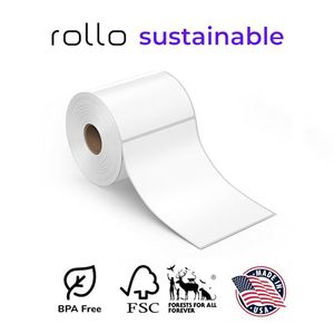 A6 4x6 Self-Adhesive Thermal Shipping Labels 500pcs Waterproof White Waybill Stickers Permanent Stack for Packaging Logistics - Product Image 4