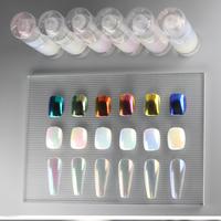 Bubuk Cermin Ajaib Cair Aurora 2026, Bubuk Krom Cair Cepat Kering untuk Seni Kuku Salon DIY