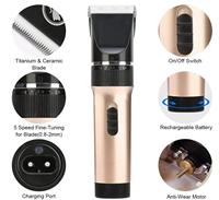 Tondeuses sans fil rechargeables professionnelles à faible bruit pour animaux de compagnie, chats, chiens, kit de toilettage pour enlever les poils avec brosse lissante