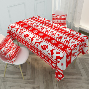 Mantel cuadrado navideño nórdico, decoración impermeable de algodón y lino, adecuado <span class=keywords><strong>para</strong></span> Año Nuevo, fiesta navideña, banquete de catering - Product Image 4