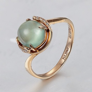 Jingzhanyi Jewelry Factory anpassbarer 18 Karat & 14 Karat Gold-eingelegter Jade Ring für Verlobung geschenk Party Anpassung <span class=keywords><strong>Edelstein</strong></span> Inlay - Product Image 2