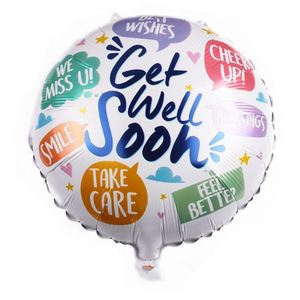 2023 <b>Balloons</b> Wholesales New Product 18 Inch <b>Round</b> Shaped Aluminum Foil Get Well Soon <b>Balloon</b> - Product Image 2