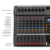Contrôleur DJ Table de mixage audio Carte de table de mixage professionnelle Consoles numériques Pc Interface Console Pro Equipment 8 canaux