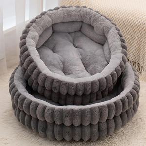Dickes warmes Haustier bett Rundes Katzen nest Weiches Hundehütte Plüsch Schlaf kissen Anti-Rutsch-Winter polster für kleine mittelgroße Katzen Hunde - Product Image 4