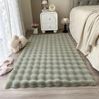 Tapis en fausse fourrure de lapin doux style crème nordique, tapis moelleux pour salon, canapé, chambre à coucher, chevet