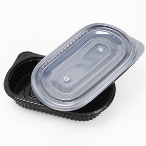 Disposable Plastic 4 Compartments Thermoformed Lunch Food Salad Rice Noodles Tube Container Box