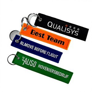 Porte-clés en tissu brodé de haute qualité Aponik - Produit de bureau promotionnel en provenance de Taïwan - Product Image 1