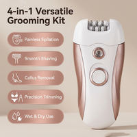 Rasoir électrique pour femmes et hommes, 3 têtes, épilation intime, étanche, rechargeable, prise américaine