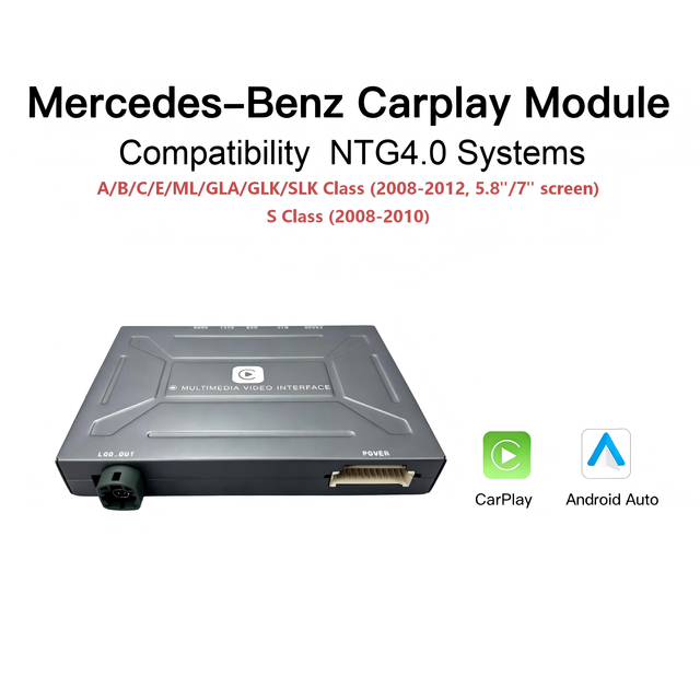 Mercedes NTG4.0 Wireless CarPlay Android Auto Adapter Plug and Play Multimedia with WiFi for Mercedes A/B/C/E/S Class 2008-2015
