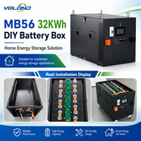 Nuevo BMS JK 300A V19 16s 51.2V 30KWh MB56, Caja de Batería Apilable para Montaje en Rack, para Celdas LiFePO4 de 3.2V 628Ah, Almacenamiento de Energía