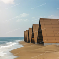 Maison Triangulaire Modulaire Prête à l'Expédition, Villa de Luxe Moderne en Forme de A, Mini-Maison Préfabriquée Portable
