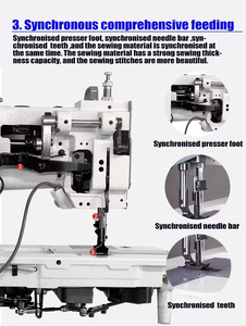 Máquina de coser industrial automática de doble aguja y cama plana MACEE MC 4420E con motor de corte y costura - Product Image 2