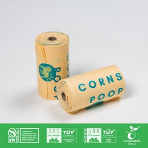 Sacs à déjections canines écologiques OEM entièrement biodégradables et compostables, style luxe, avec PBAT+PLA+Amidon de maïs - Product Image 3