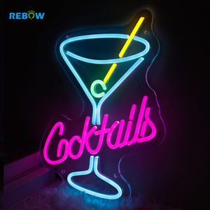 Rebow Led Flex Custom Neon <strong>Sign</strong> Neon Strip Number Letter Light <strong>Cocktail</strong> Neon <strong>Sign</strong> for Wedding <strong>Sign</strong> - Product Image 2