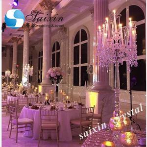 ZT-308 decorazione della tavola di nozze all'ingrosso alti portacandele di cristallo lanterne barattoli di candela eleganti centrotavola - Product Image 3