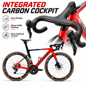 Bicicleta de Carretera de Fibra de Carbono 700c con Shi 105 de 22 Velocidades y Frenos de Disco Hidráulicos para Ciclismo de Carretera, Carbono Integrado - Product Image 3