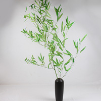 Bambou éternel vraies branches feuilles Style Zen chinois Arrangement de fleurs séchées pour l'aménagement paysager salon de thé boutique décoration naturelle