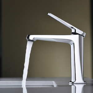 Grifo Monomando Contemporáneo para Baño de Hotel y Hogar, con Agua Fría y Caliente, Solución para Lavabo Individual, Ideal para Desarrollo de Edificios Modernos - Product Image 1