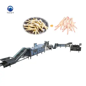 automatic chicken feet cutting machine chicken claw cleaning machine chicken claw peeling line