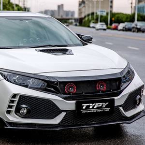 Parrilla Delantera Estilo JS de Fibra de Carbono para Honda Civic 10ª Generación 2016-2021, Precio de Fábrica - Product Image 2