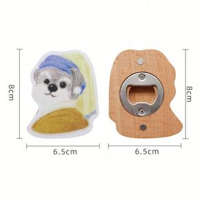 Abridor de Cerveza Magnético de Madera con Diseño Personalizado, con Orificio para Colgar, Utensilios de Cocina, Imán para Refrigerador, Artículos Promocionales para Mesa - Product Image 4