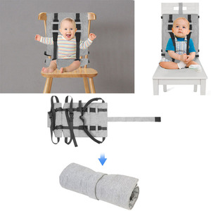 Harnais de sécurité pour chaise haute bébé, tissu Oxford gris, 0-12 mois, ceinture de repas pliable, sangle de siège enfant - Product Image 1