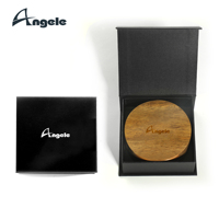 Pierre à aiguiser Angele Axe & Knife avec outil de ponçage multi-grains, corindon blanc écologique, boîte en bois d'acacia