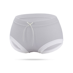 Taille moyenne sans couture, grandes tailles, <span class=keywords><strong>sous</strong></span>-vêtements en coton côtelé, culotte pour femmes, vente en gros d'usine, Lots <span class=keywords><strong>de</strong></span> Offre Spéciale - Product Image 4